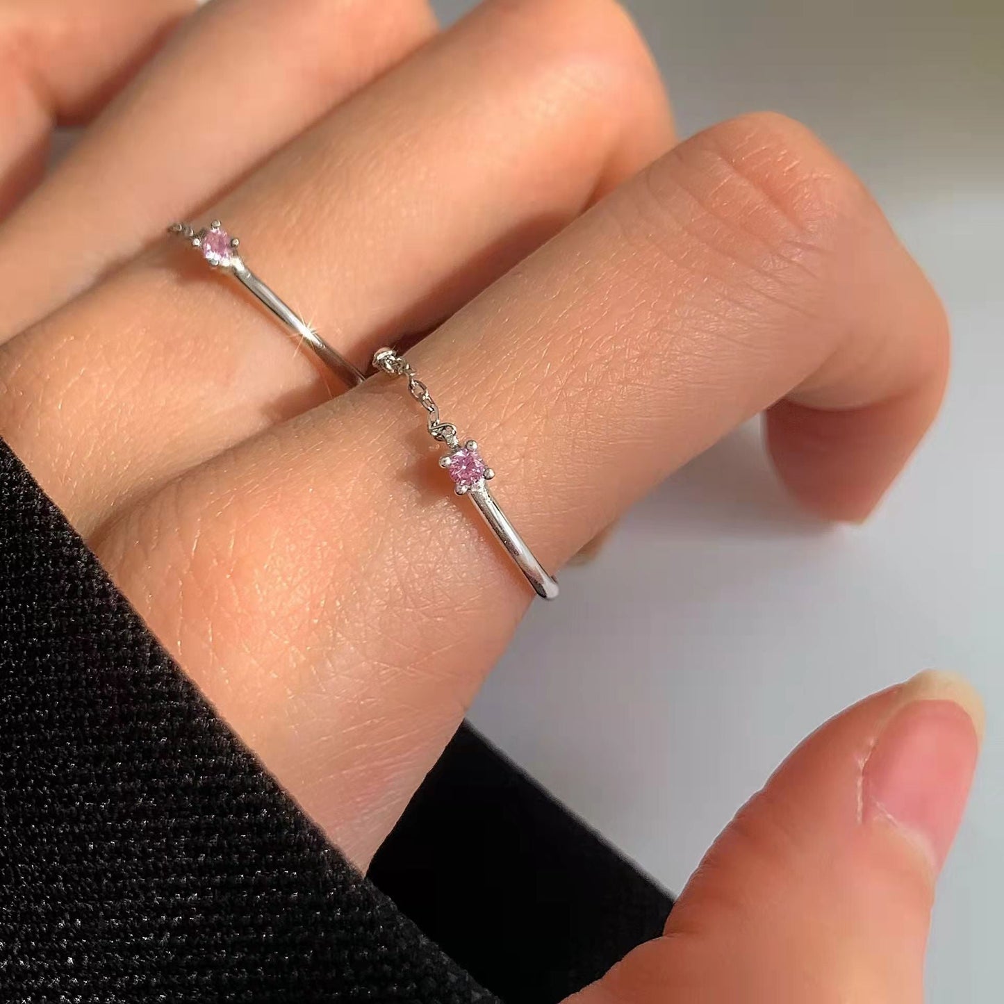 Diamond Index Finger Simple And Compact Rings