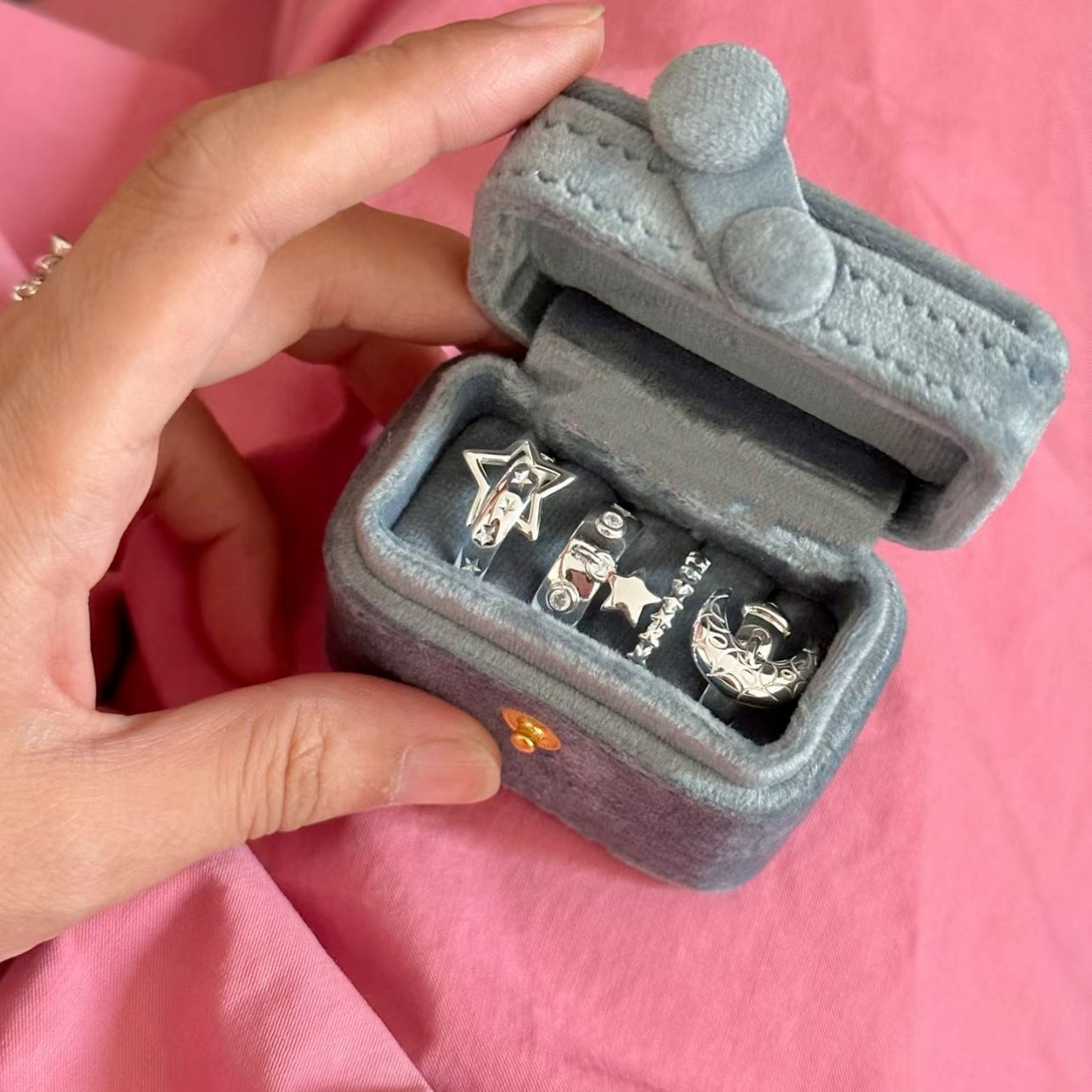 High-grade Cold Style Retro Sweet Star Rings