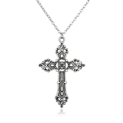 Baroque Cross Vintage Bohemian Madonna Pendant Necklaces