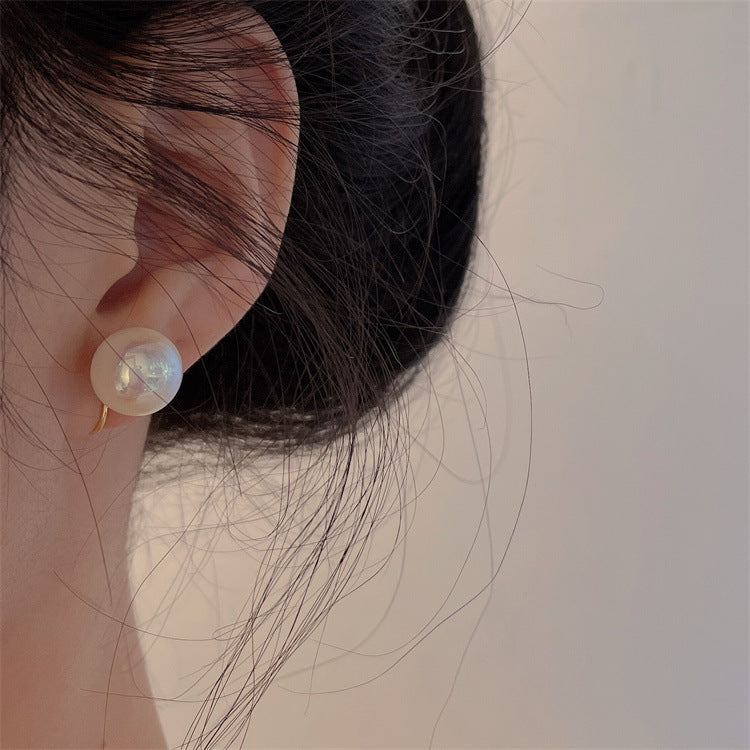Dazzling Pearl Mosquito Coil Ear Clip Earrings