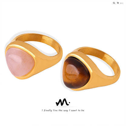 Stone Tigereye Retro Affordable Luxury Elegant Rings