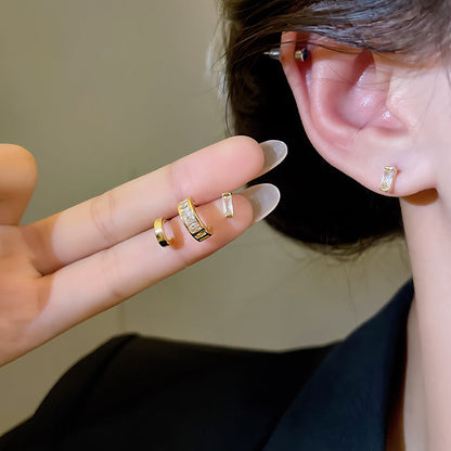 Women's Set Trendy Simple And Small Korean Affordable Earrings