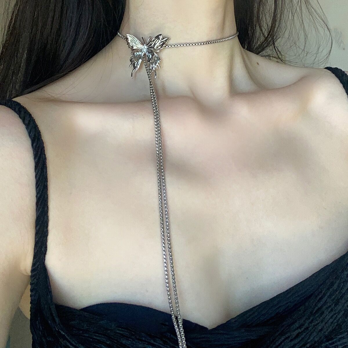 Women's Pull Butterfly For Trendy Light Luxury Minority Necklaces