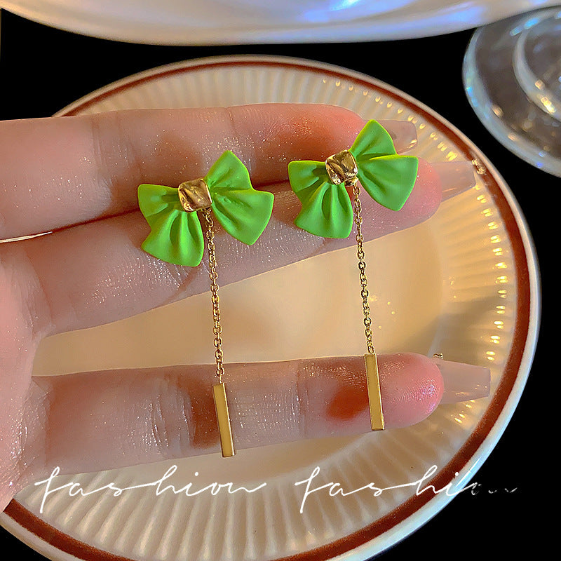 Tassel Green Mori Style Exquisite Fashion Earrings