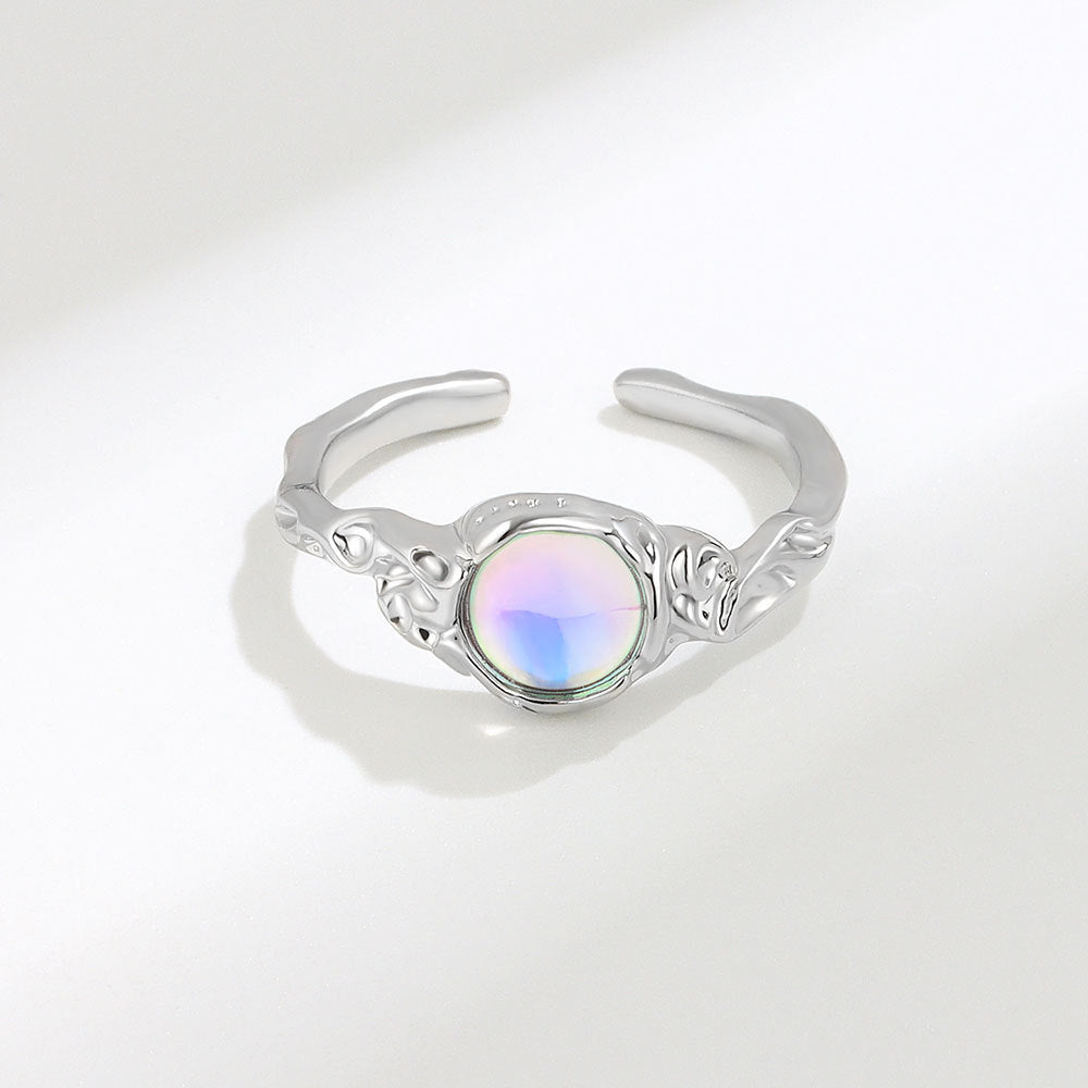 Moonstone Female Design Affordable Luxury Style Opening Rings