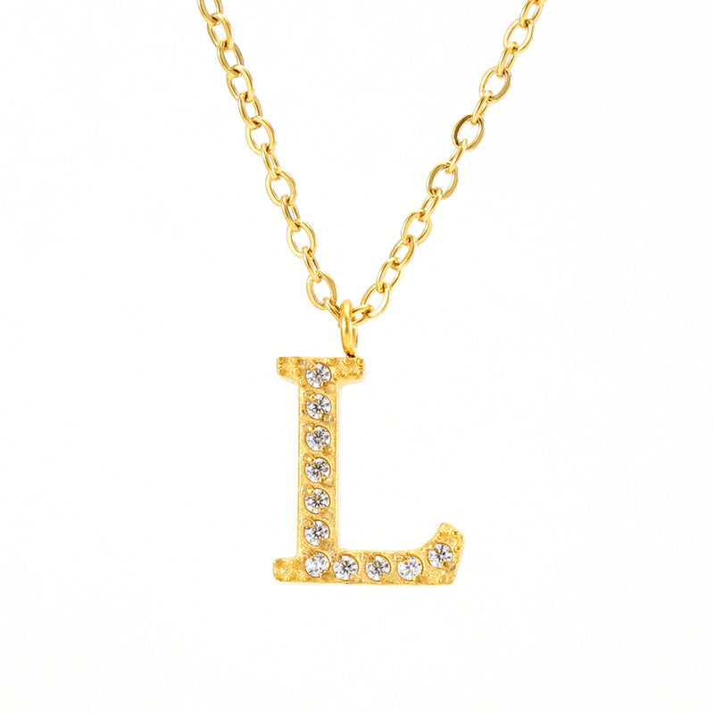 Women's English Letter Pendant High-grade Clavicle Chain Necklaces