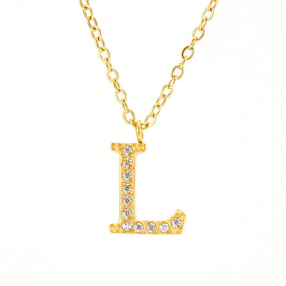Women's English Letter Pendant High-grade Clavicle Chain Necklaces