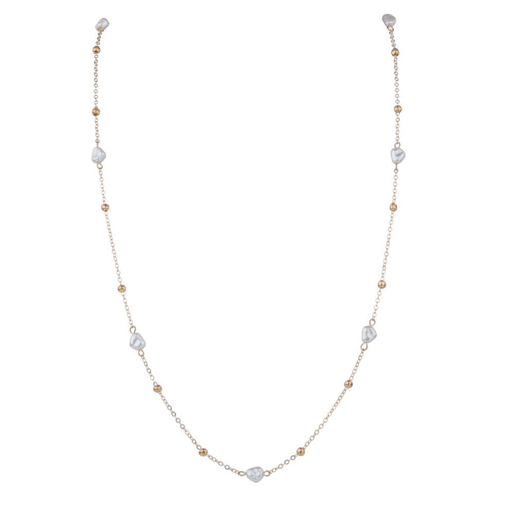 Cold Style Irregular Shaped Pearl Long Necklaces