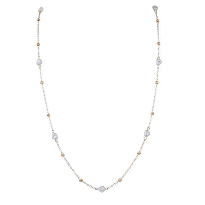 Cold Style Irregular Shaped Pearl Long Necklaces