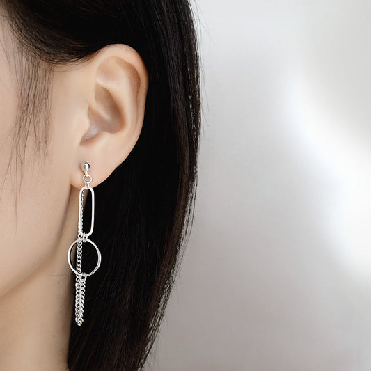 Women's & Men's Chain Punk Hip Hop Hipster Plated Less Earrings