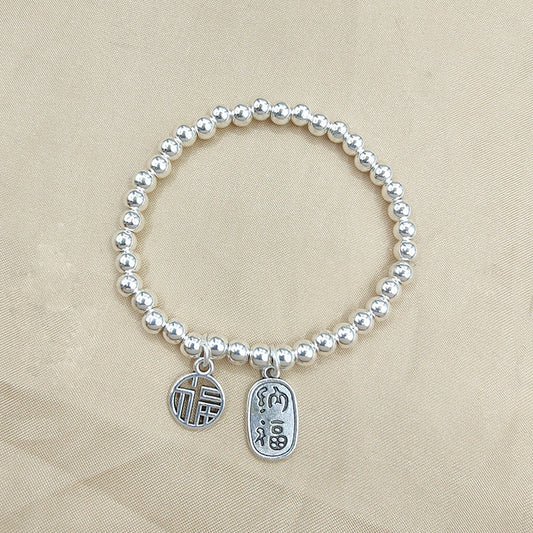 Two Lotus Seed Seedpod Imitation Sier Bracelets