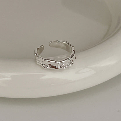 Sier Female Design Light Luxury Index Rings