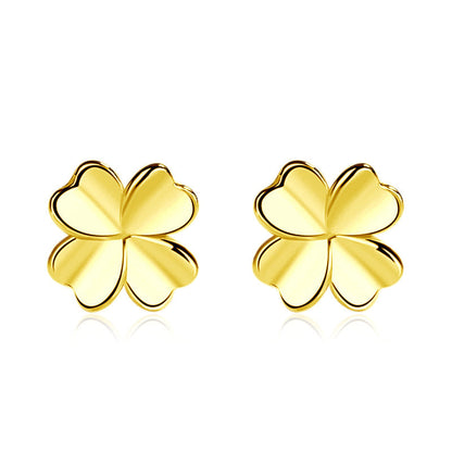 Women's Glossy Four Leaf Clover Ear Graceful Earrings