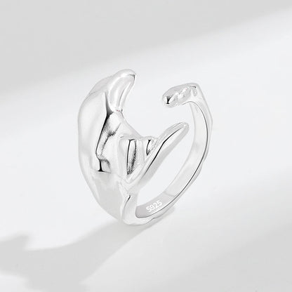 Korean Style Niche Design Minimalist Irregular Rings