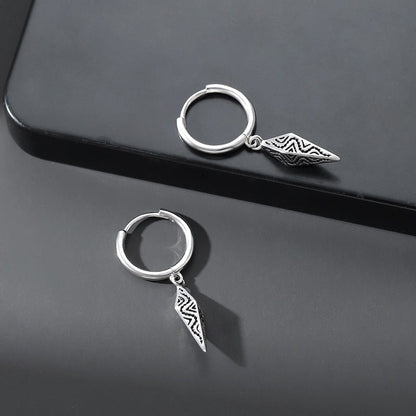 Men's Three-dimensional Tapered Ear Clip Trendy Fashion Earrings