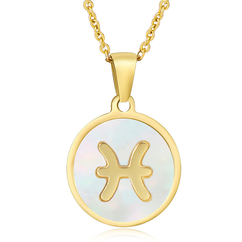 Shell Twee Constellations Stainless Constellation Pendant Necklaces