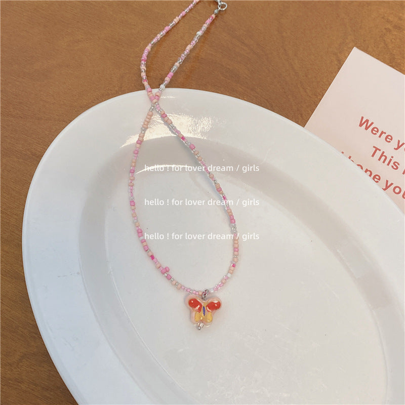 Candy Color Beads Stringed Sweet Cute Girly Necklaces