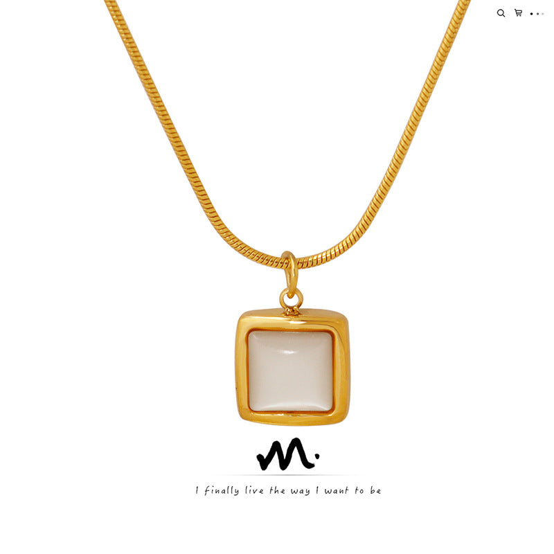 Design Titanium Steel Gold Plated Snake Necklaces