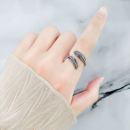 Women's & Men's & Feather For Trendy Personalized Hip Hop Creative Rings