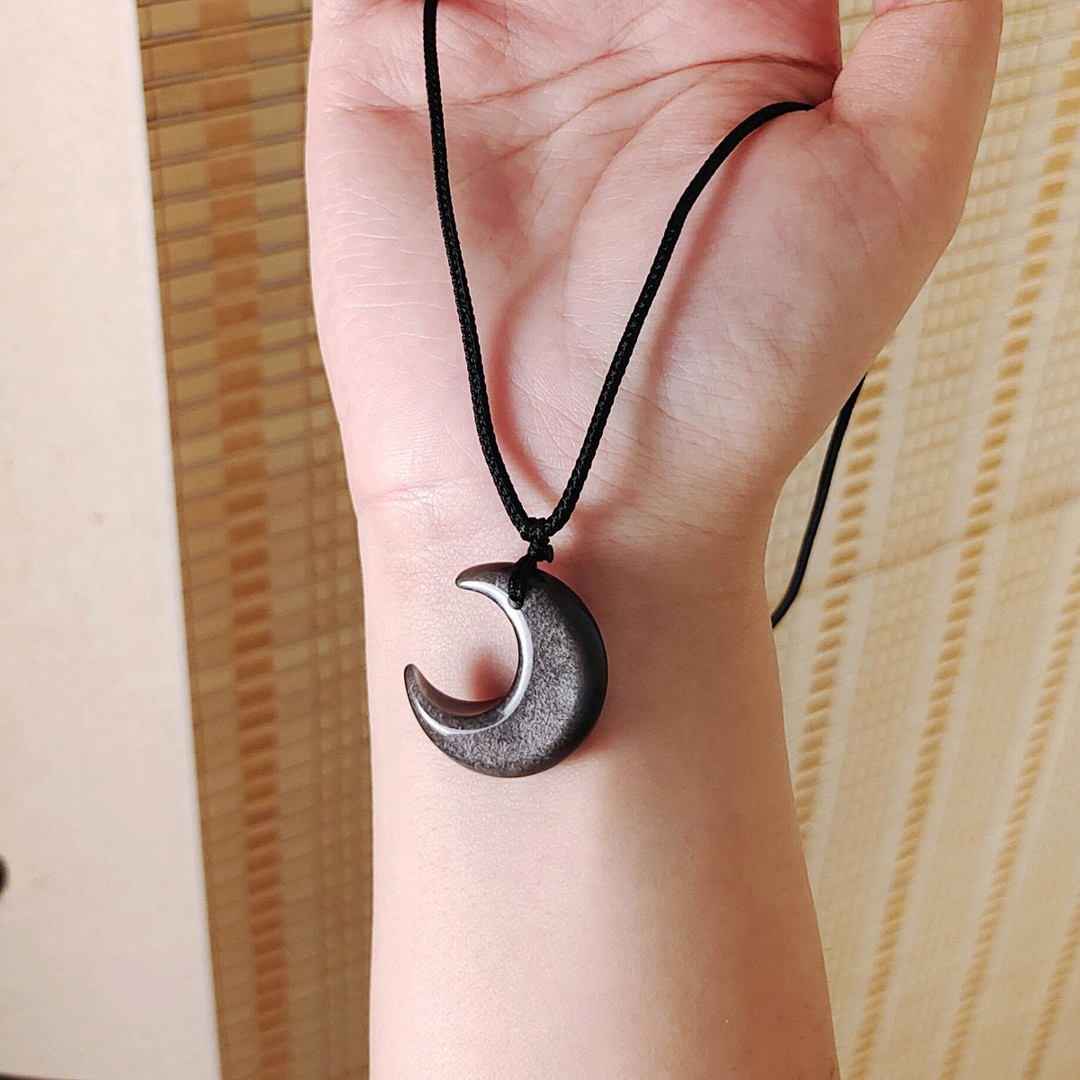 Moon Black Cat Eye National Style Necklaces