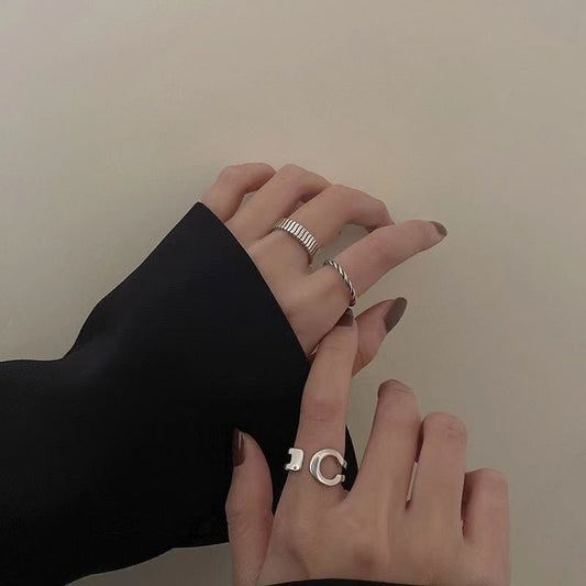 Retro Style Niche Personality Adjustable Simple Rings