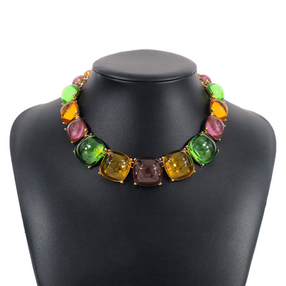 Fashion Jelly Female Boho Geometric And Necklaces