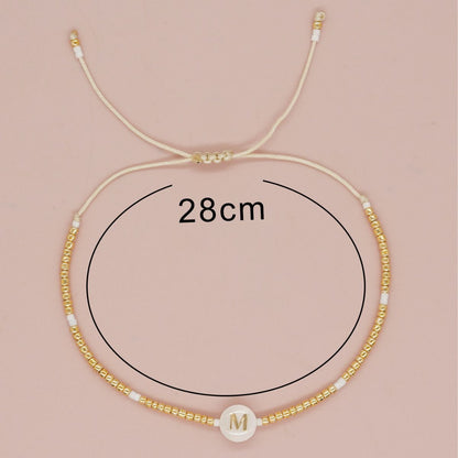 Bohemian Imported Beads Shell Letter Style Bracelets