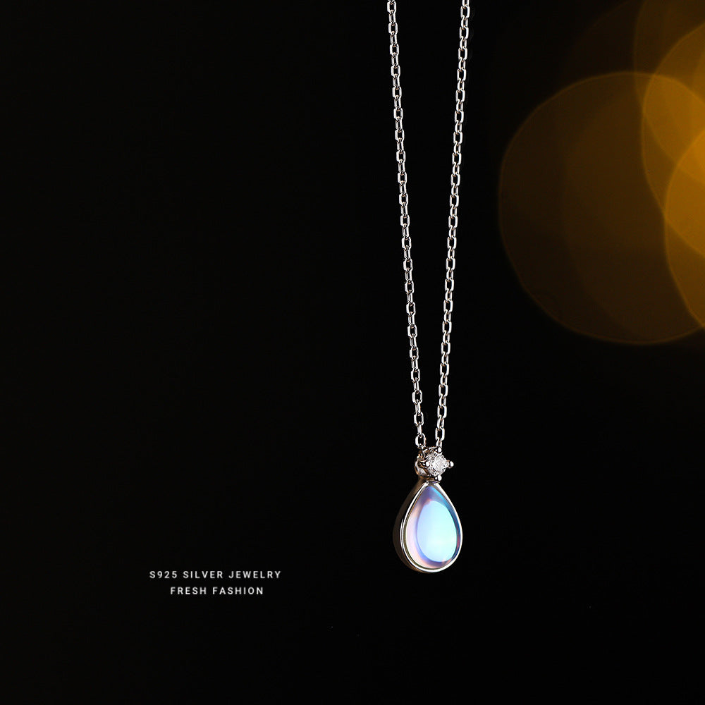Temperament Mermaid Water Drop Special Interest Light Luxury Design Necklaces