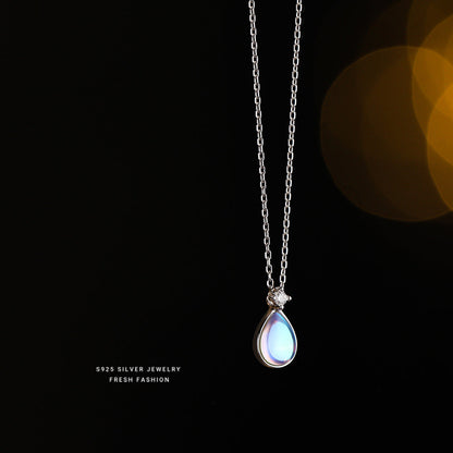 Temperament Mermaid Water Drop Special Interest Light Luxury Design Necklaces