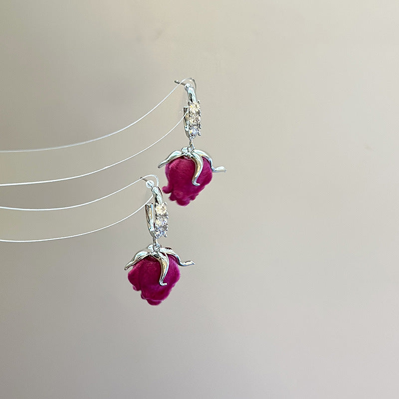 Women's Cool Black High-grade Light Luxury Spicy Elegant Earrings