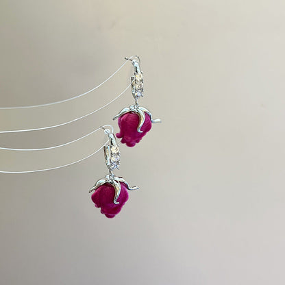 Women's Cool Black High-grade Light Luxury Spicy Elegant Earrings