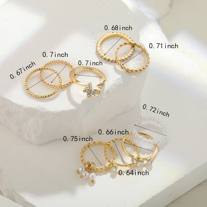 Butterfly Vintage Pearl Female Niche Advanced Rings