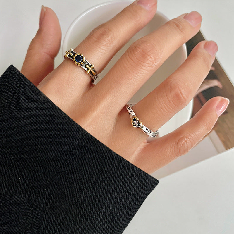 Women's Lan Sier Cross Love Personalized Opening Rings