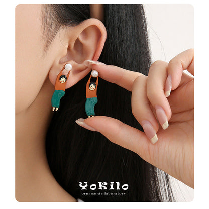 Women's Painted Design Personality Creative Funny Quirky Contrast Color Villain Rings