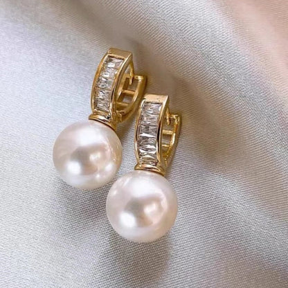 Women's Pink Pearl Fashionable High-grade Light Luxury Minority Earrings