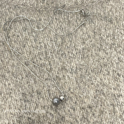 Retro Tahitian Gray Bright Pearl Pendant Temperament Necklaces