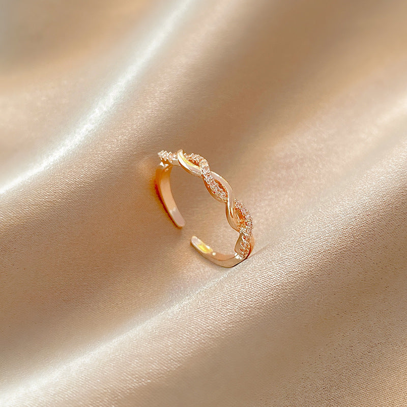 Twisted Opening Adjustable Advanced Design Sense Rings