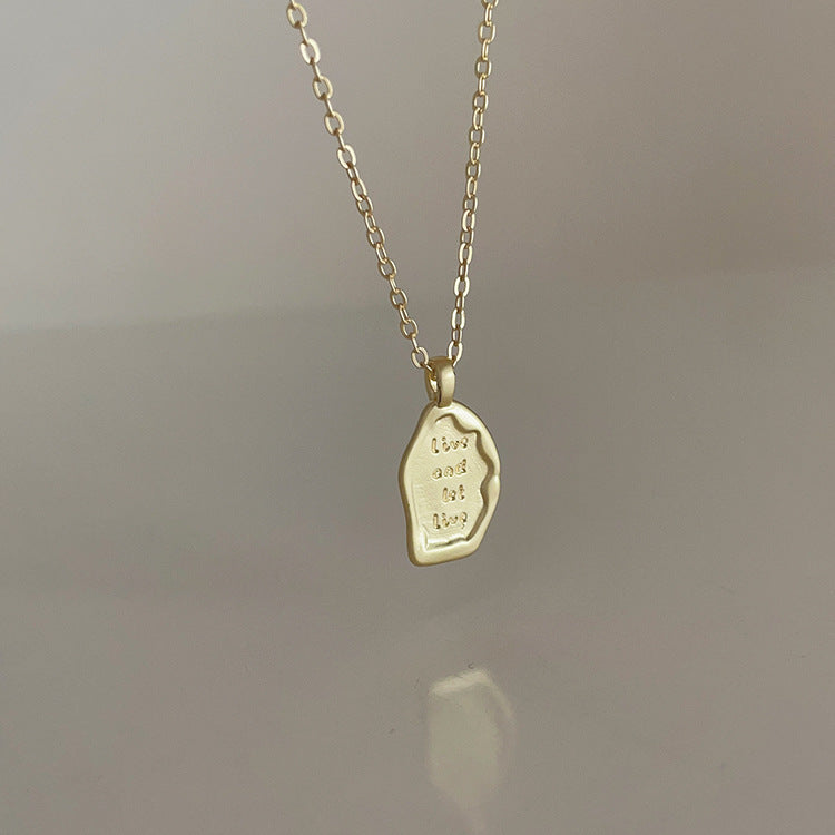 Irregular Matte Metal Pendant Female Niche Retro Personality All Necklaces