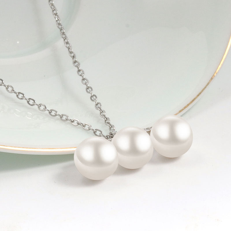 Fashion Freshwater Pearl Simple Accessories Balance Necklaces