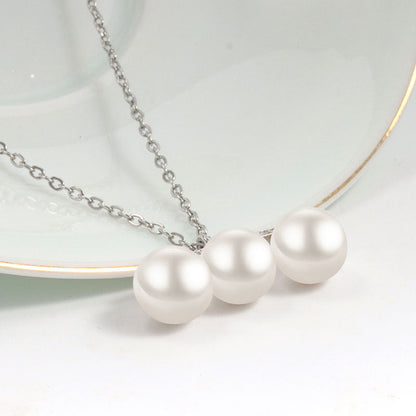 Fashion Freshwater Pearl Simple Accessories Balance Necklaces