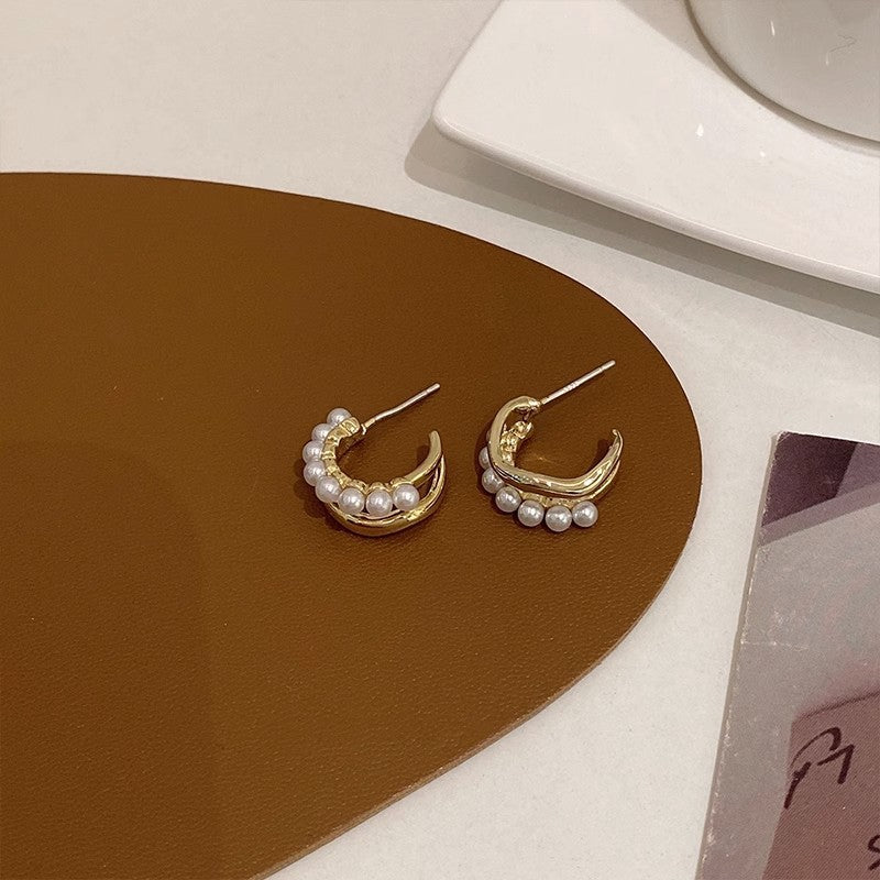 Women's Pearl For Niche Design High-grade Ear Rings