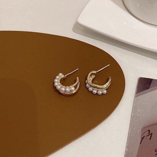 Women's Pearl For Niche Design High-grade Ear Rings