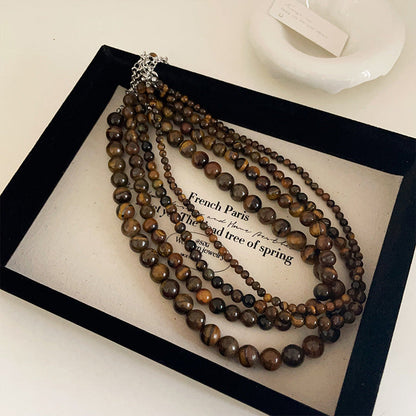 Women's Stone Beaded Design Sense Niche Simple Necklaces