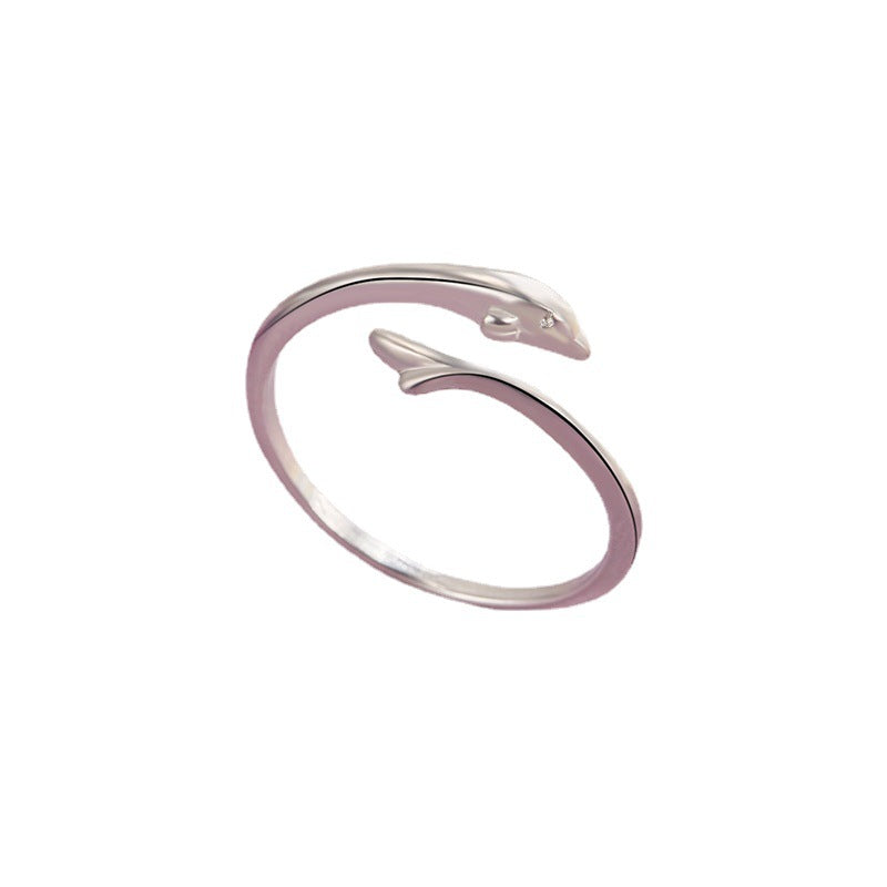 Women's For Design Simple High-grade Dolphin Index Rings