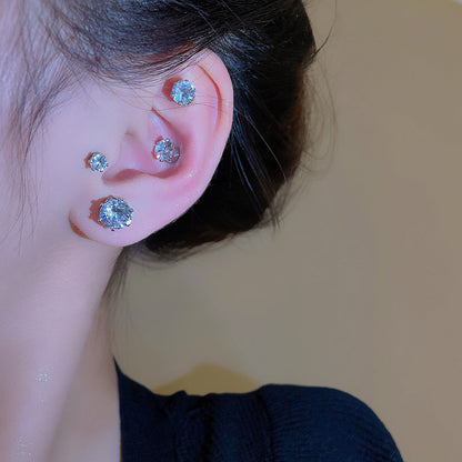 Women's Zircon Ear Bone Pin Design Sense Niche Earrings