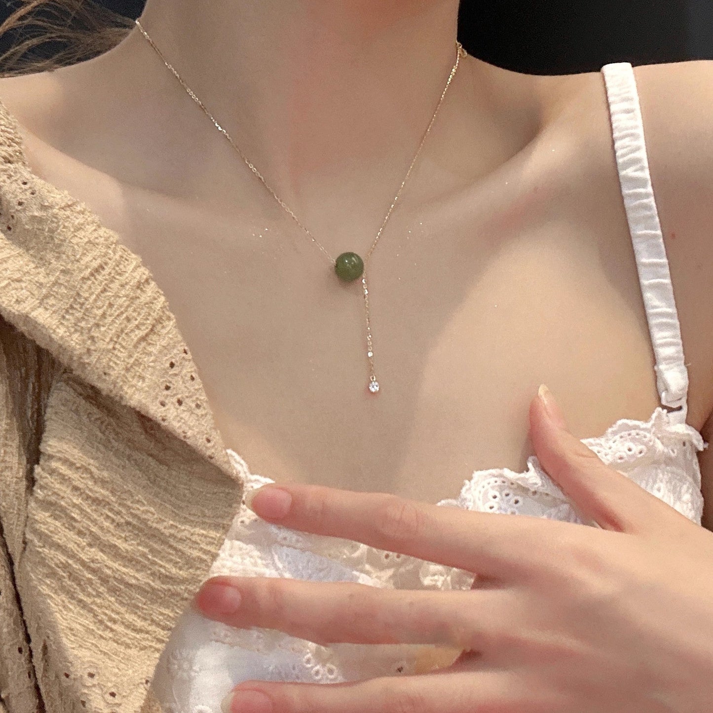 Jade Female Light Luxury Minority High Necklaces