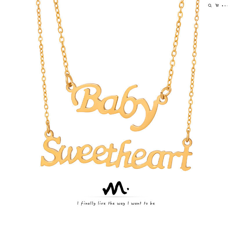 Women's Light Luxury Design Niche Titanium Steel Necklaces