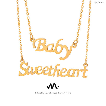 Women's Light Luxury Design Niche Titanium Steel Necklaces