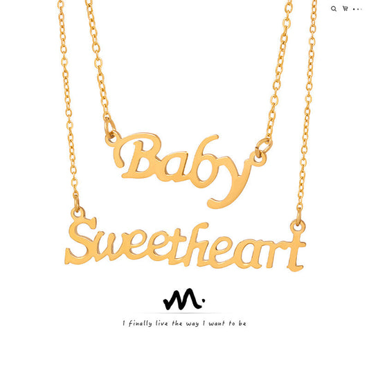 Women's Light Luxury Design Niche Titanium Steel Necklaces