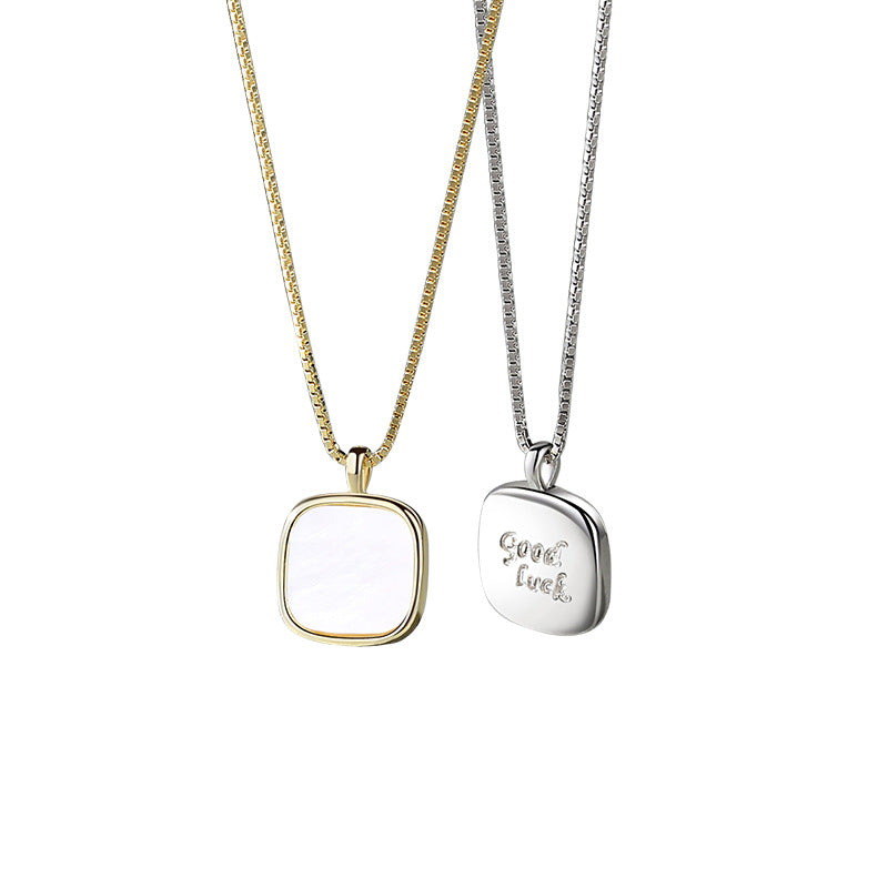 Women's Gold-plated Square Fritillary Lucky Clavicle Chain Simple Necklaces